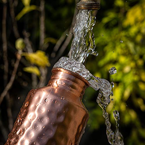Kosdeg Copper Water Bottle - 34Oz Hammered Vintage Modern Design thumb #8