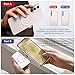 pzoz A/B Dual-Sided (1 Set) Magnetic Ring Sticker for MagSafe iPhone 16 Holder Phone Case Suction Cup Wireless Charger Car Mount Bathroom Kitchen, for iPhone 15 14 13 12 Pro Max, Samsung (White)