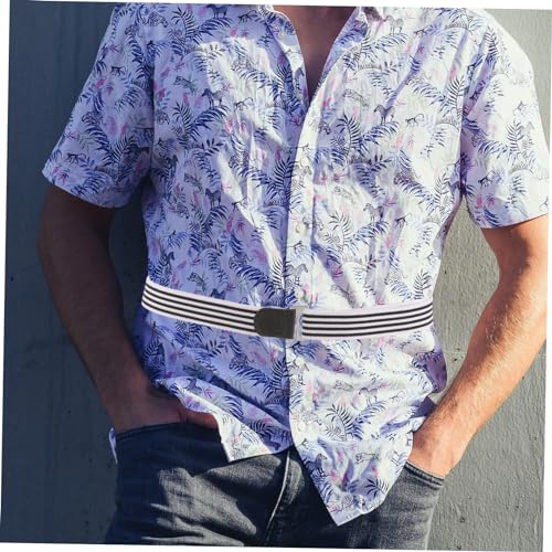 VANZACK Shirt Tuck Band Non-slip Holder for Men Wrinkle Fastener for Dress and Casual Wear Comfortable Adjustable Design and Stripes4