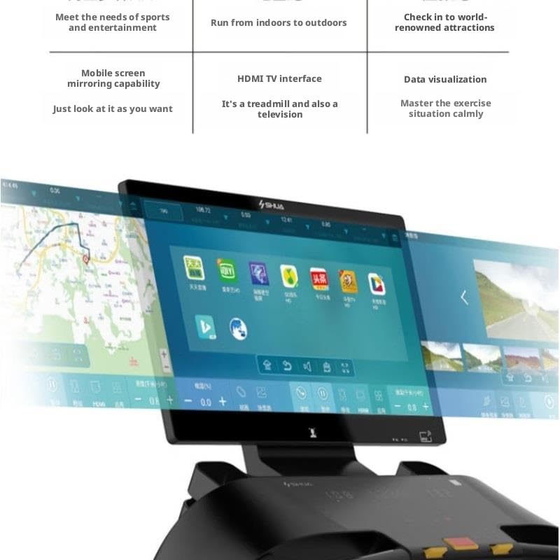Image of Mini Treadmill, V10 Large Gym Electric Foldable 32 Inch Color Screen, Suitable for Home, Business Office Use