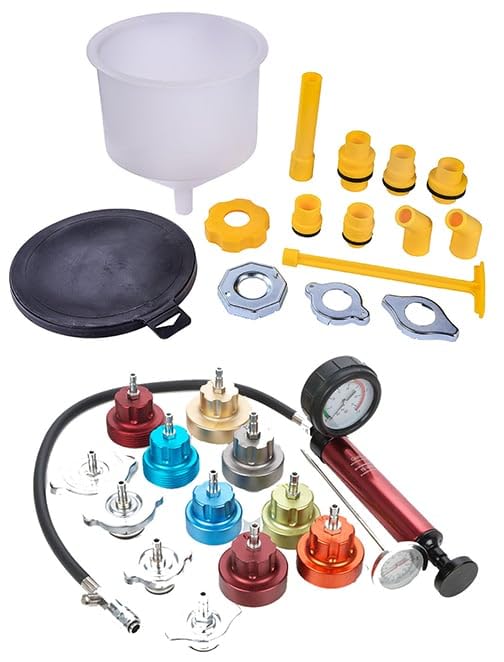 JEGS 51220K Coolant Funnel & Tester Kit Includes: No Spill Coolant Funnel Kit Co