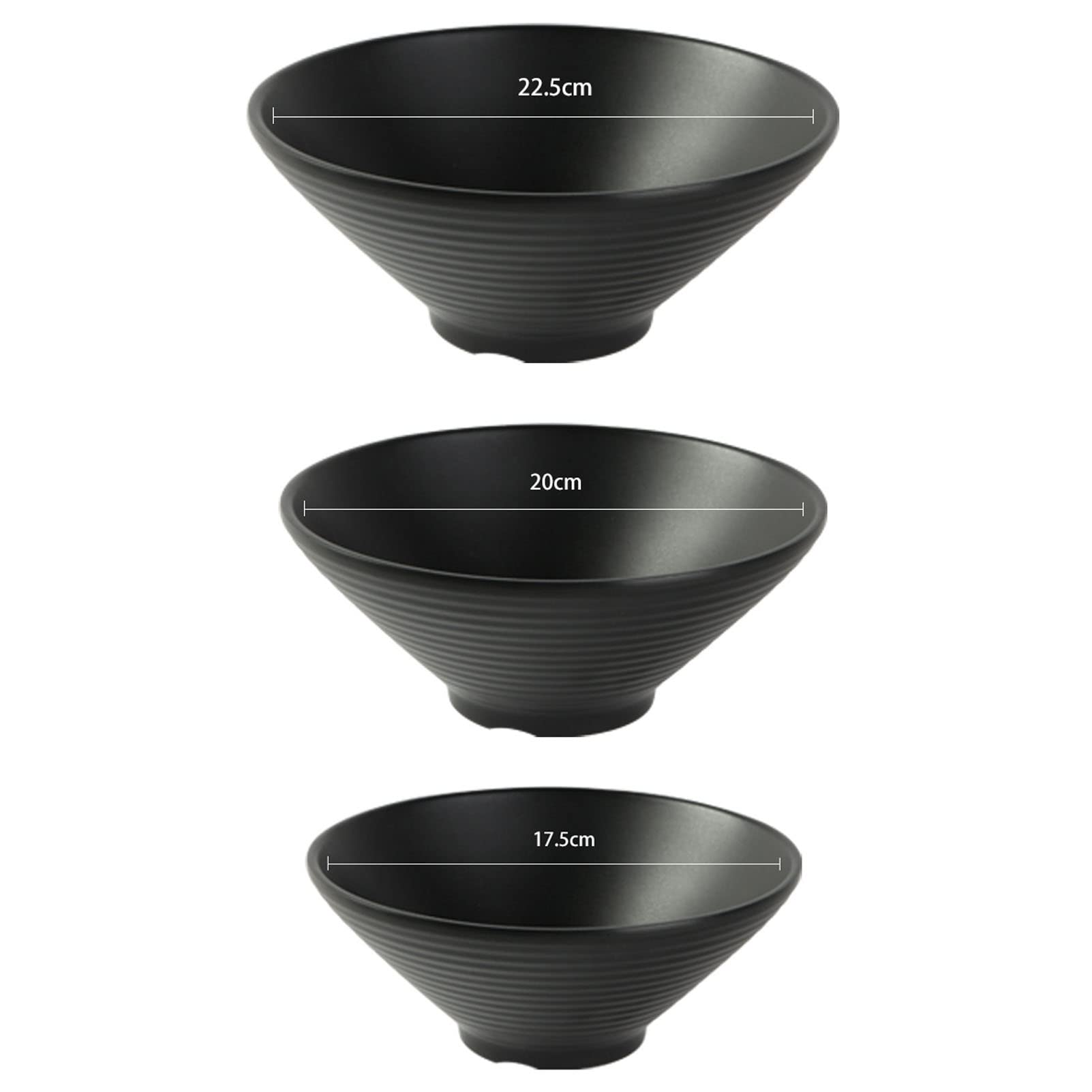 Ciotola per zuppa, Ciotola per Ramen, Ciotola per zuppa, Ciotola per Noodle, Ciotola per Udon e soba, Confezione da 2, Forniture per ristoranti, Ciotole per Insalata, ute,17.5cm