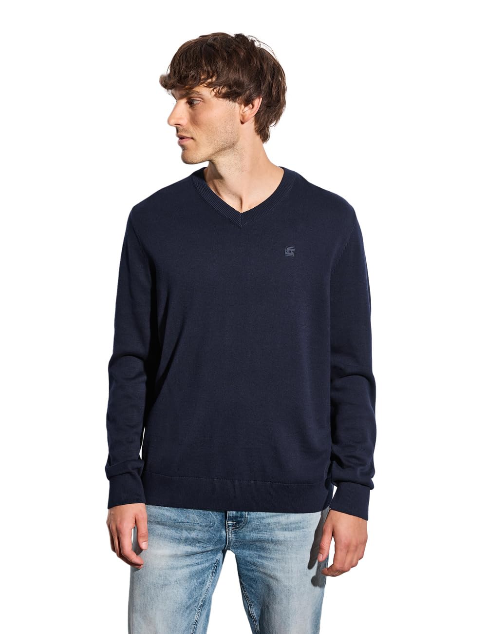 Street One MEN Herren Basic V-Neck Strickpullover