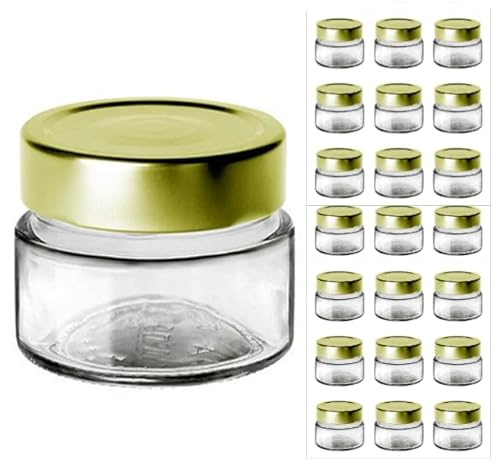 Firmadigaranzia srl Barattoli in vetro per marmellate e omogeneizzati da106 ml con DEEP 70mm linea ergo 24pz - Vasetti vuoti in vetro larghi da 106ml per marmellate, conserve, cinfetture e bomboniere