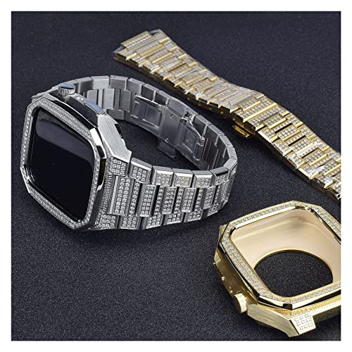 Coffret kit modification diamant Apple Watch 45mm en acier, cadeau idéal