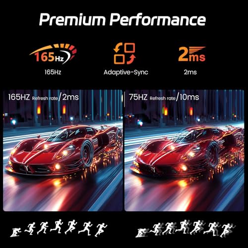 Image of 27 Inch 2K 165Hz Gaming Touch Screen Computer Monitor with HDMI USB Type C, 10-Point IPS PC Touch Display for Laptop Business Phone, VESA Mountable, Tilt Adjustable