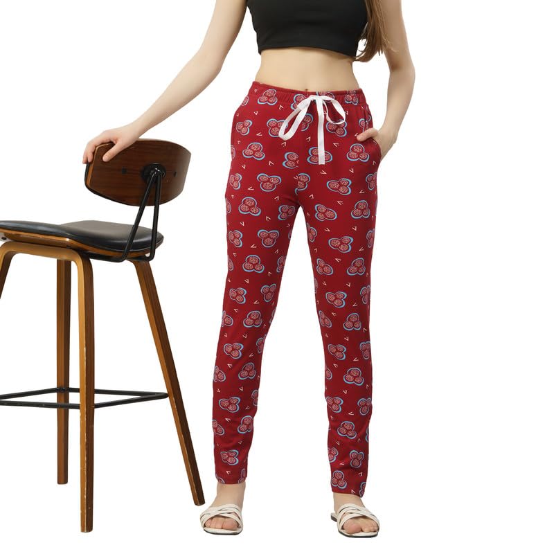 trylo Riza Hosiery Fabric Relaxed Fit Printed Full Length Pyjama/PJ-9176-picture-26