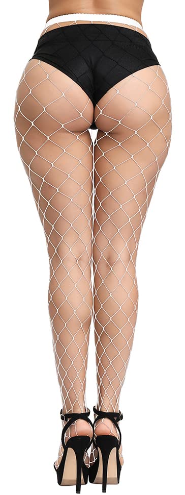 CozyWow Fishnet Tights for Women, High Waist Footed Fishnet Stockings Soft and Stretchy, Womens Patterned Tights 10+ Colors2