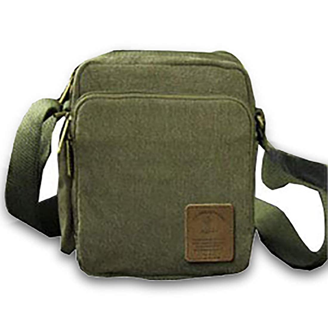 DHVAJMen Canvas Messenger Laptop Briefcase Type Bag for Men and Women, 21 X 20 X 20 CM, Green