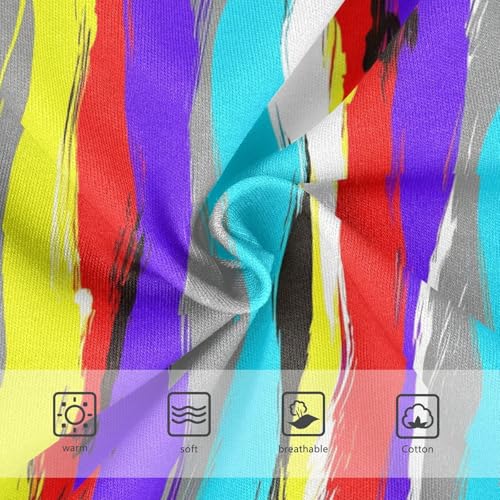 Cotton Girls Underwear Toddler Abstract Wavy Colorful Stripes Girl Panties Cute Print Briefs Underpants 2t3