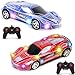 Haktoys Remote Control Light Up Cars 2-Pack Upgraded 2.4GHz RC Racing Sports Cars 1:24 Scale Radio Controlled Toy Vehicles with Bright and Colorful Flashing Lights - Two Players Can Play Together