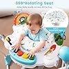 INFANS Baby Activity Center Jumper with Music, Light, Interactive Toys, 360°Rotating Seat, 3 Heights for 6+ Months (Blue) #4