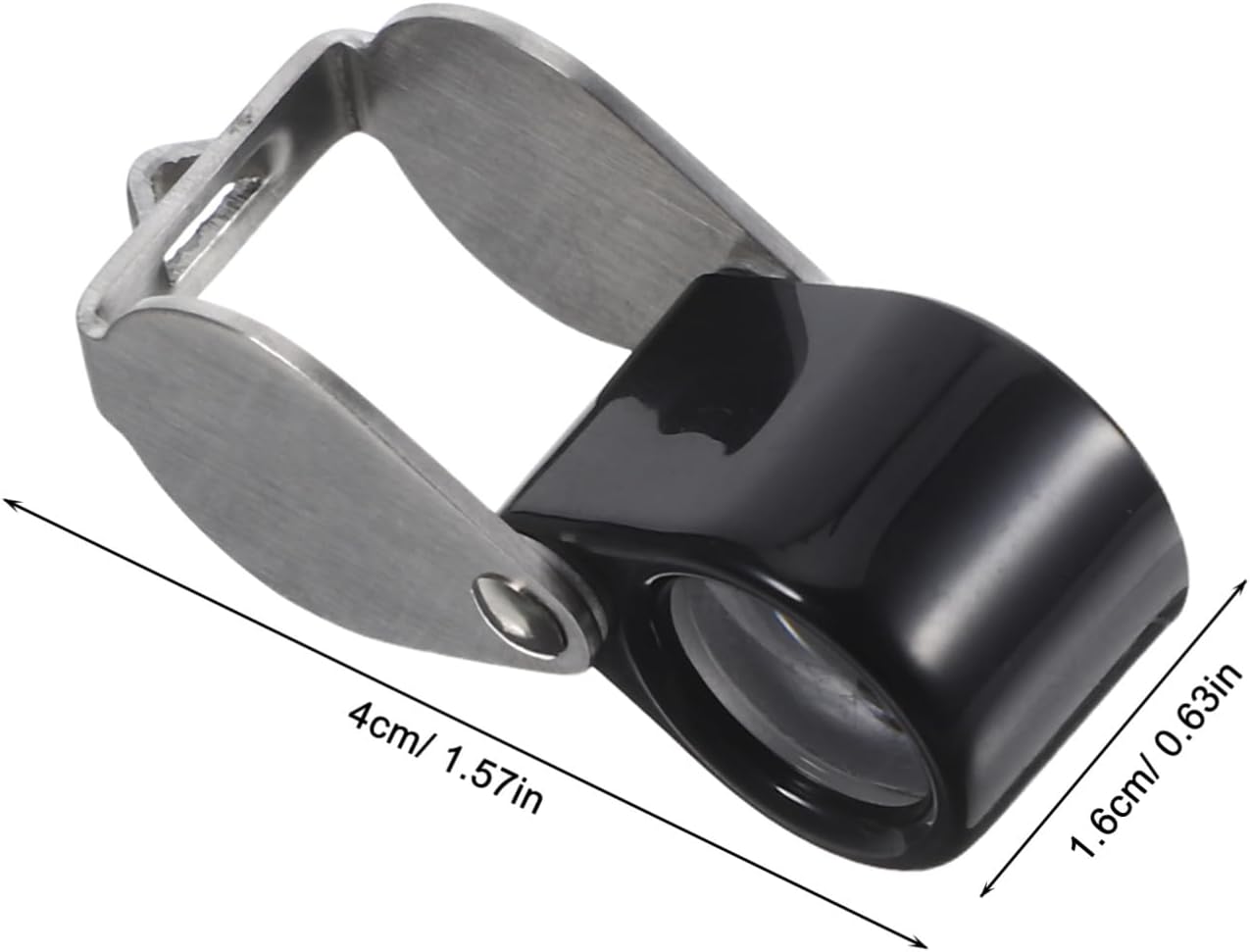 High Magnification Folding Jewelry Loupe Magnifier with Portable Leather Case for Jewelers Coin Collectors Hobbyists Compact Pocket Optics Loupe
