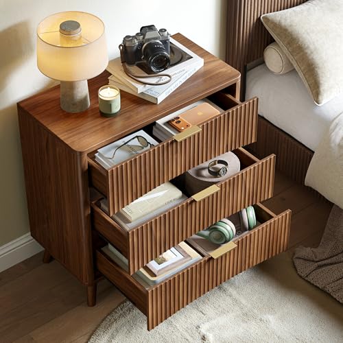 Image of Evermagin 31.5 inch W Oversized Nightstands Set of 2 with 3 Drawers