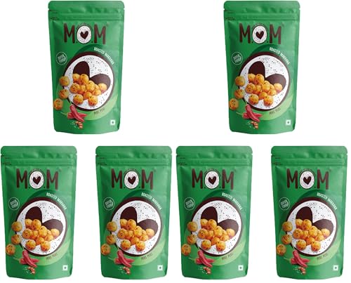 Image of MOM - Meal of the Moment, Roasted Peri Peri Makhana (Pack of 6), 52g /56g - Gluten Free | Anti Oxidants | MSG Free | Zero Trans Fat | No added Preservatives and No Artificial Flavours