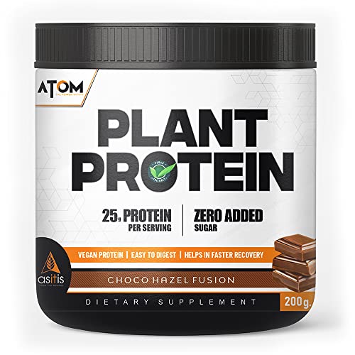 Image of AS-IT-IS ATOM Plant Protein 200g | 25g Protein | Amino Profile similar to Whey | Easy to Digest | Vegan