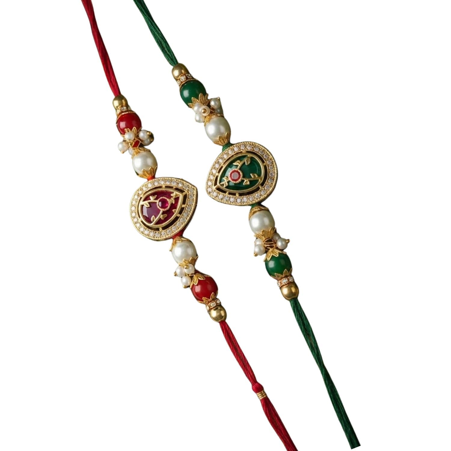 Elegant Designer Rakhi with Decorative Teardrop Motif Pearl Beads and Premium Finish-image-28