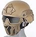 Casco Tattico Airsoft PJ E Maschera Per Fucile Ad Aria Compressa Con Protezione Integrale,Con Occhiali Antiappannamento Rimovibili Per Pistola Ad Aria Compressa Paintball CS Game