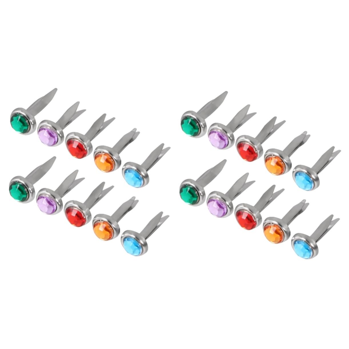 OSALADI 2sets 50pcs Adorable DIY Brads for Scrapbooking and Crafts Handmade Decorative Fasteners Durable and Easy to Install for Photos and Ribbons 50pcs*2