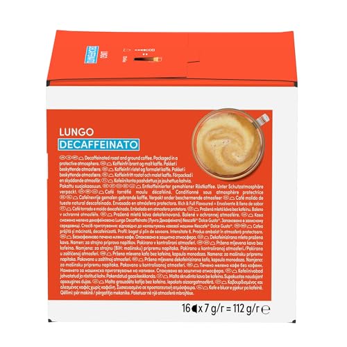 NESCAFÉ DOLCE GUSTO Lungo Decaffeinato Kaffeekapseln 3er Pack (3 x 16 Kapseln)