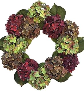 Wreaths For Door Autumn in New England Summer and Fall Hydrangea Wreath