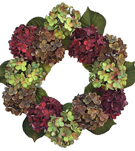Wreaths For Door Autumn in New England Summer and Fall Hydrangea Wreath