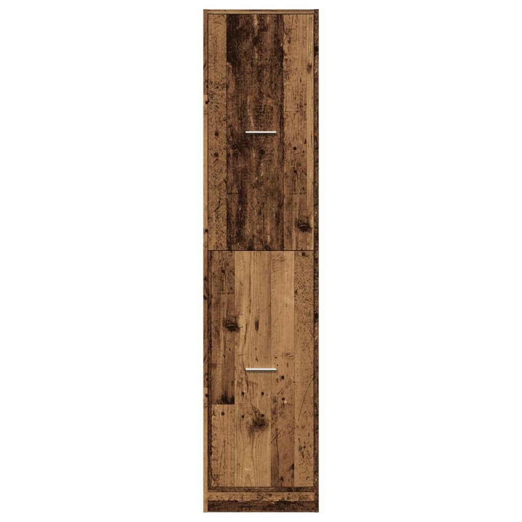 Armadietto classico per medicinale, 40 x 41 x 174,5 cm, in legno di ingegneria, ampio spazio di archiviazione con guide metalliche e maniglie eleganti, armadio portaoggetti
