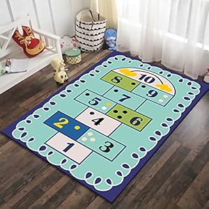 Kwekerij Speelmat Kinderen Hinkelkleed Vloerkleed Tapijten Baby Kruipmat Speelmat Zacht Antislip Kindervloerkleed Voor Jongens, Meisjes, Slaapkamer, Speelkamer,80x120cm