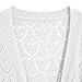 Lightweight Summer Crochet Cardigan for Women Bathing Suit Cover Up Beach Kimonos Fashion Beach Swimwear White
