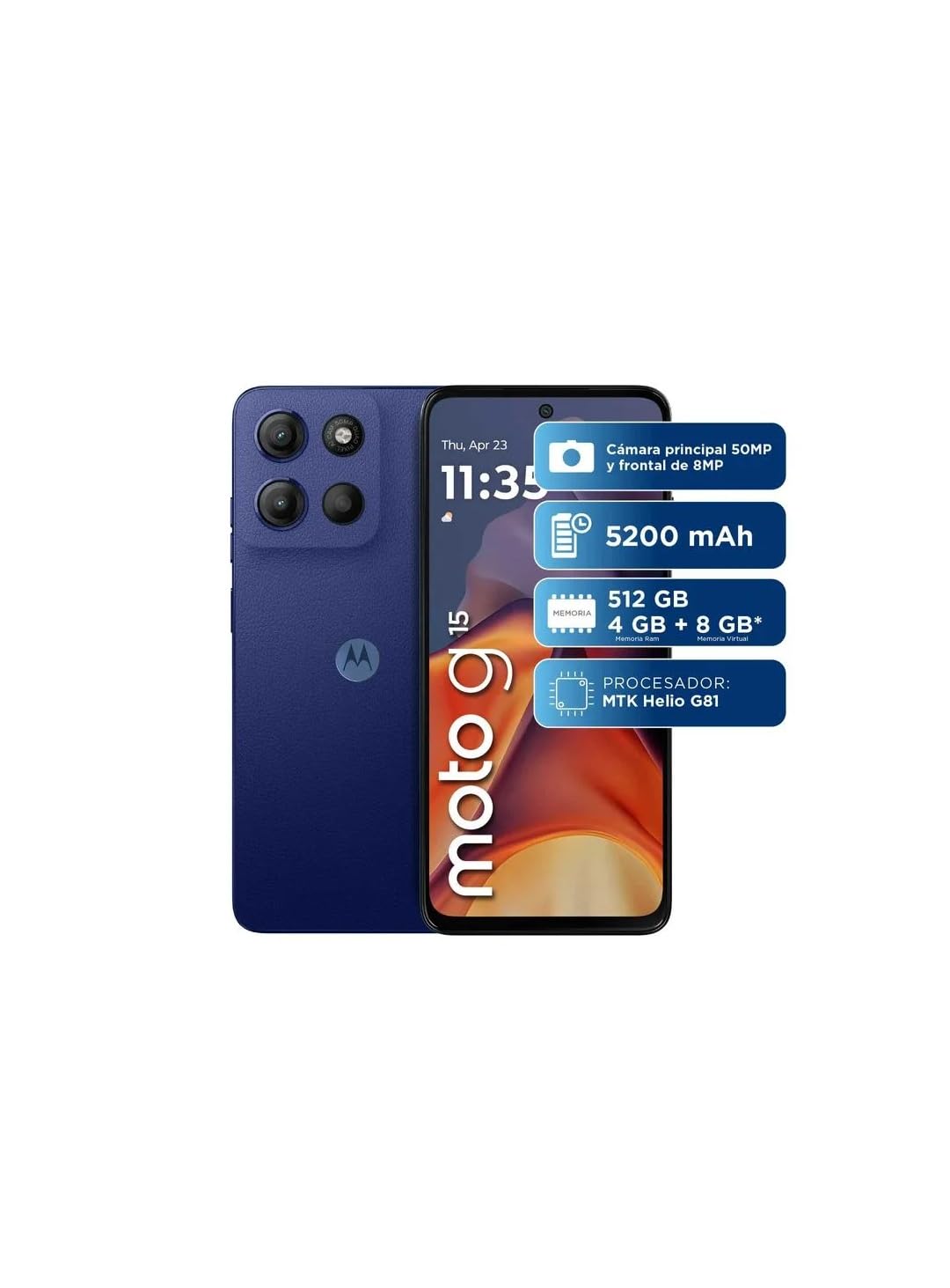 Amazon.com: Motorola Moto G15 4G LTE (XT2521-2) 4+512GB Dual Sim