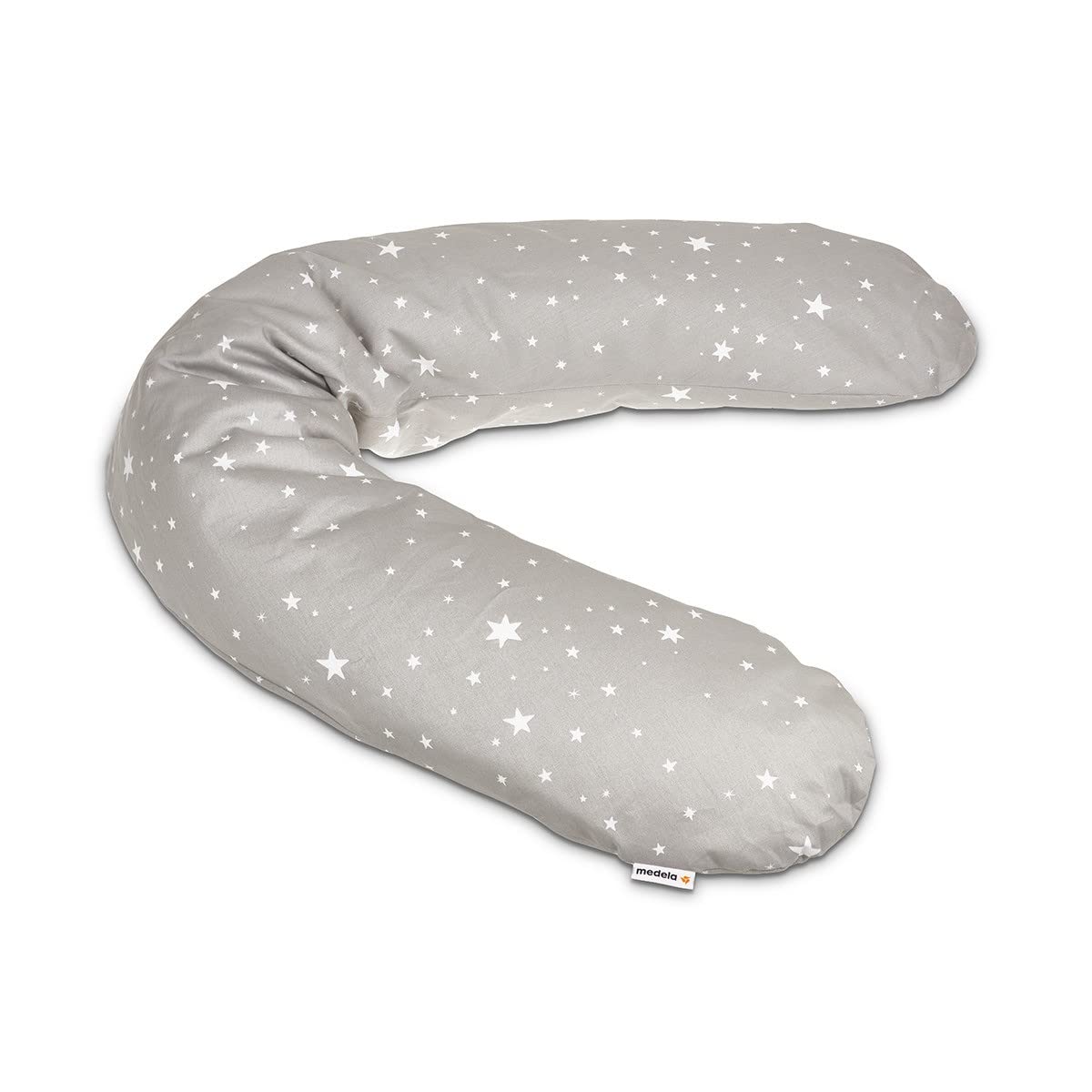 Medela cojín de embarazo y lactancia, Con relleno de microesferas de EPS, para el confort desde el embarazo hasta el parto y más allá, en gris con estrellas