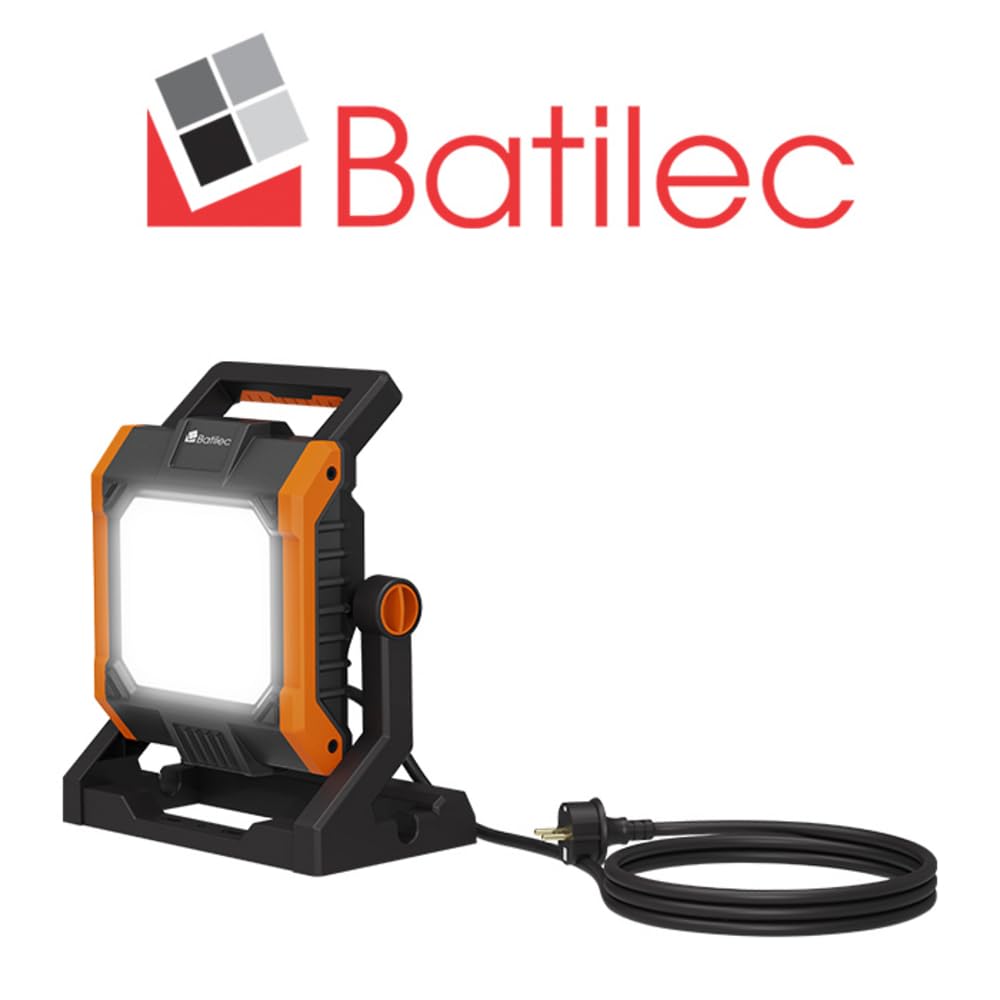 BATILEC - Projecteur De Chantier 4000 Lm + 2 Prises - Câble 3m