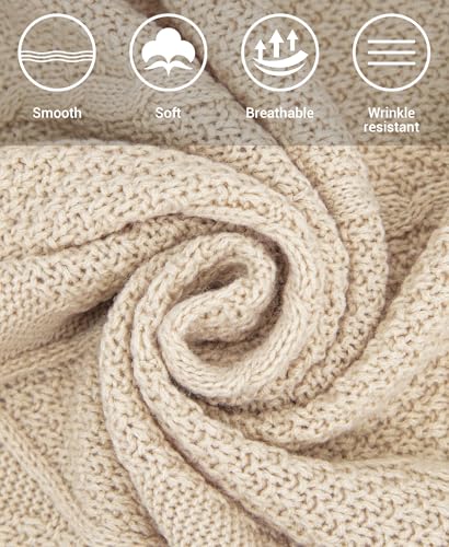 MissShorthair Women's Lightweight Knitted Shawl Thin Breathable Wrap for Outdoor Travel Spring, Poncho Daily Use, Office3