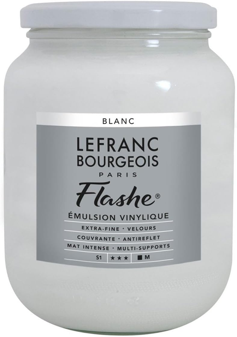 Lefranc Bourgeois Acrylic Vinyl Emulsion, White, 10.2 x 10.2 x 13.7 cm
