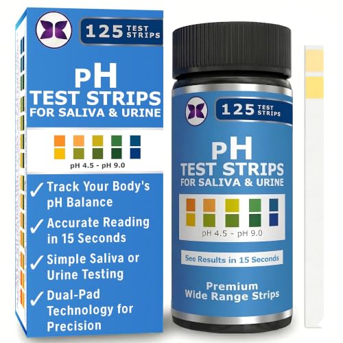 pH Test Strips for Testing Alkaline and Acid...