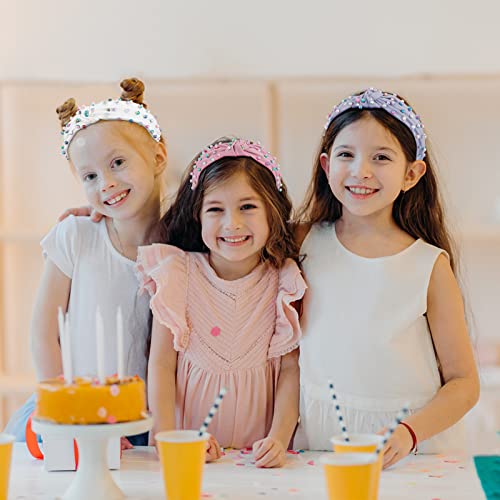 Jaciya Headbands For Women 4 Pack Pearl Headbands For Girls Knotted Headband For Women Colorful Beaded Headband Knot Turban Hair Accessories #TOP3
