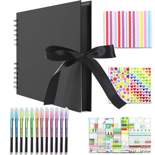 Catálogo para Comprar On-line Recortes de cartón más recomendados. 47 Álbum de Fotos,Álbumes de Recortes de Bricolaje 80 Páginas,Nuestro Libro de Aventuras, Scrapbook Memoria de ViajeRegalo para Cumpleaños,Navidad,Pareja,Boda Aniversario. (negro)