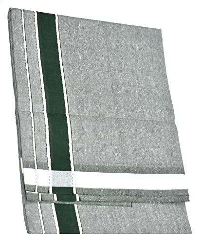 Image of TUNI MANI Men's Cotton Dhoti /Kerala Style Dhoti, 2.0meter (Pack of 2)