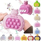 【正規品】プッシュポップ ゲーム 電動 ポップイット 光る ストレス解消 殴る グッズ 電子もぐらたたき パズル プロ マーチ スクイーズ pop (ピンク蛙)