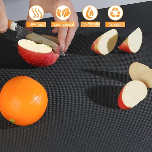 Image of Crasts Multipurpose Super Strong EVA Anti-Slip Kitchen Mats for Cupboard | Washable Shelf Liners for Kitchen Shelves, Cabinet Placemats (Black, 45W x 500L cm (5L m))