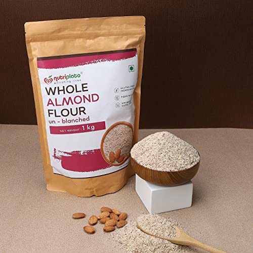 Image of Nutriplato-enriching lives Unblanched Almond Flour, 1 Kg