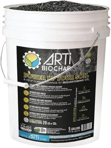 ARTi Partículas granulares de biochar - Cubo de 5 galones