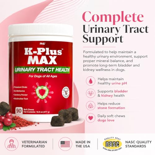 Image of Urinary Tract Health Soft Chews for Dogs - Cranberry + DL-Methionine + Potassium Citrate - Supports Bladder & Kidney, pH Balance, UTI & Bladder Stone Prevention - Made in USA - 90 Easy-to-Feed Chews