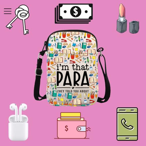 TSOTMO Para Teacher Gift Teaching Assistant I'm That Para They Told You About Paraprofessional Crossbody Bag Gift For Para3