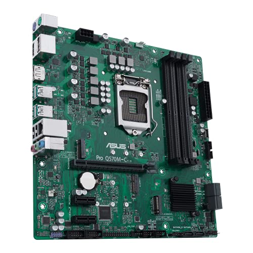 Image of ASUS Pro Q570M-C /CSM LGA1200 (Intel 10th&11th Gen) mATX Commercial Motherboard (PCIe 4.0,1 LAN,Front Panel USB 3.2 Type-C, Intel vPro,2X DP,TPM 2.0 IC,COM debug Header,self-Recovering BIOS,ACCE)