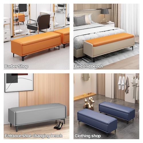 Banc de lit et d'entrée multicolore pour retrouver un espace propre et ordonné - 7