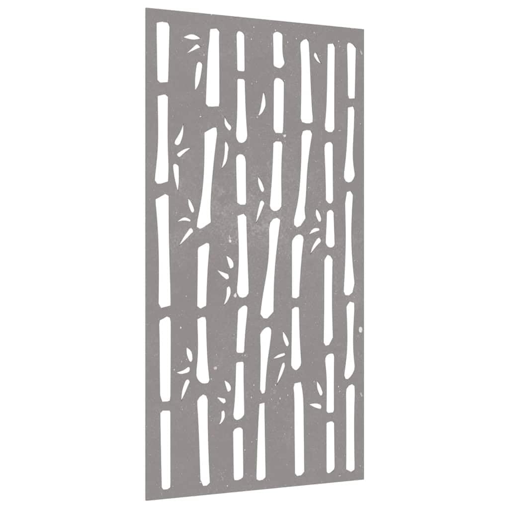 WEPMNYU Garten-Wanddeko 105x55 cm Cortenstahl Bambus-Design