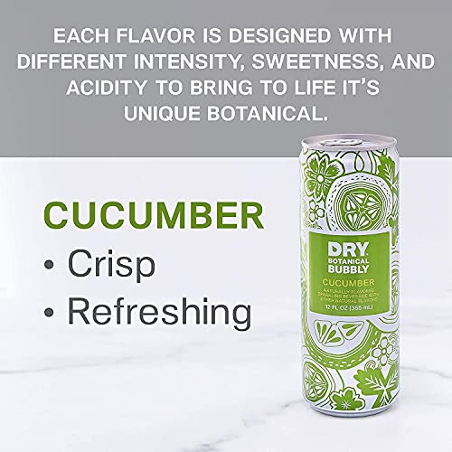 Dry Sparkling Non-Alcoholic Botanical Bubbly, 4 Clean Ingredients, Delicious Way To Be Sober & Social, Zero Proof Mocktail Mixer, Multi-Use Beverage, Pack Of 12 #TOP6