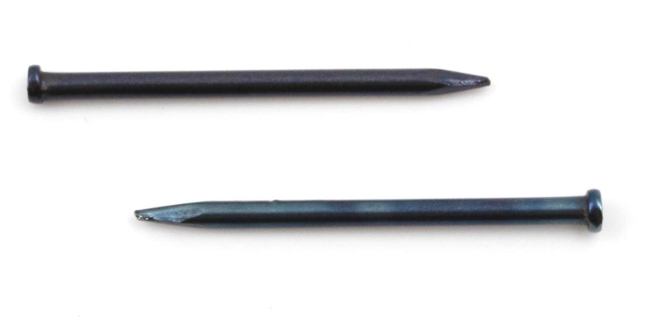 Design61 100 perni in acciaio, per battiscopa, 1,5 x 25 mm, testa piatta, a testa svasata, blu