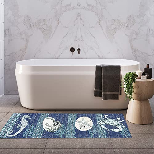Tapete runner costero rústico azul marino 60x150 cm miniatura 6